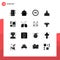 16 Thematic Vector Solid Glyphs and Editable Symbols of house keys, cross, kitchenware, christian, church