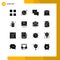 16 Thematic Vector Solid Glyphs and Editable Symbols of laptop, pencil box, education, pencil, home