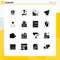 16 Thematic Vector Solid Glyphs and Editable Symbols of person, male, progress, plane, paper