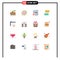 16 Universal Flat Colors Set for Web and Mobile Applications conversations, mail, user, bubble, storage
