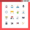 16 Universal Flat Colors Set for Web and Mobile Applications gear, products, services, microphone, devices