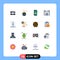 16 Universal Flat Colors Set for Web and Mobile Applications road, start, pot, checkpoint, interface