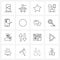 16 Universal Icons Pixel Perfect Symbols of dollar, network, star, internet, communication