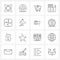 16 Universal Icons Pixel Perfect Symbols of puzzle, finance, online, station, petrol