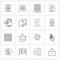 16 Universal Icons Pixel Perfect Symbols of volume, phone, online, smart phone, file format