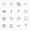 16 Universal Line Icons for Web and Mobile currency, price, import, money, arrow