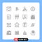 16 Universal Outline Signs Symbols of file, round, download, plus, circle