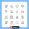 16 Universal Outlines Set for Web and Mobile Applications decoration, image, baby, login, user
