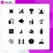 16 Universal Solid Glyphs Set for Web and Mobile Applications liquid, drop, day, sport, game
