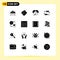 16 Universal Solid Glyphs Set for Web and Mobile Applications marketing, like, night, communication, exchange