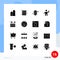 16 Universal Solid Glyphs Set for Web and Mobile Applications murderer, gunner, valentines, gunman, year