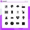 16 Universal Solid Glyphs Set for Web and Mobile Applications phone, garden fence, wifi, fence, router