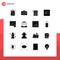 16 Universal Solid Glyphs Set for Web and Mobile Applications photo, toggle, retro, switch, shop