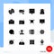 16 Universal Solid Glyphs Set for Web and Mobile Applications scary, ghost, preschool, angry, service