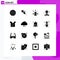 16 Universal Solid Glyphs Set for Web and Mobile Applications woman, doctor, power, year, knot