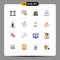 16 User Interface Flat Color Pack of modern Signs and Symbols of navigation, direction, hardware, compass, investment