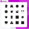 16 User Interface Solid Glyph Pack of modern Signs and Symbols of automation, forecast, transportation, eclipse, place