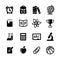 16 Web icons set. Education, school