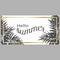 1641 summer, banner for travel agencies, palm trees in gray monochrome colors