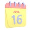 16th April 3D calendar icon