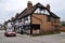 16th Century Tudor Buildings on Meer St. Now Stratford Kebab House. Stratford-upon-Avon, UK. April 27, 2023.