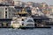 17-04-2023 Istanbul-Turkey: Istanbul city line ferry with cloudy sky