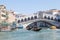 17 March 2017 Rialto Bridge and gondolas on the Grand Canal