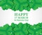 17 MARCH St Patricks Day . background. Card design with paper