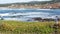 17-mile drive, Monterey, California. Suburban real estate, houses by ocean coast