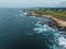 17 mile drive nature. Beautiful aerial view of the Pacific ocean