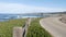 17-mile drive scenic road, Monterey, California, ocean waves. Succulent plants.