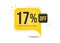 17 percent off on a yellow balloon