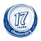 17 years anniversary. Elegant anniversary design. 17th logo.