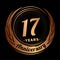 17 years anniversary. Elegant anniversary design. 17th logo.