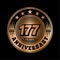 177 years anniversary celebration. 177th anniversary logo design. 177years logo.