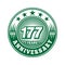 177 years anniversary celebration. 177th anniversary logo design. 177years logo.