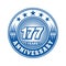 177 years anniversary celebration. 177th anniversary logo design. 177years logo.