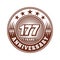 177 years anniversary celebration. 177th anniversary logo design. 177years logo.