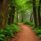 1771 Enchanted Forest Path: A magical and enchanting background featuring a forest path with lush greenery, winding trails, and