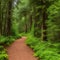 1771 Enchanted Forest Path: A magical and enchanting background featuring a forest path with lush greenery, winding trails, and