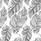 1790 pattern, seamless pattern in monochrome colors, abstract feather ornament, antistress picture