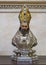 17th Century bust of Saint Pio in the Main Sacristy of the Seville Cathedral in Spain.