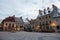 17th Century patrimonial stone houses with pitched metal or shingled roofs