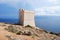 17th-century watchtower on the cliff top to the southeast of Mnajdra temple.