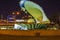 18-01-2020: Famous monument Shell with Perl is landmark of Doha, Qatar. Monument of Shell at night