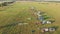 18-07-2019 Suzdal, Russia: trucks parked on the field - preparing air balloons to flight