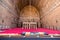 18/11/2018 Cairo, Egypt, interior of the main hall for the prayers of the ancient and largest mosque in Cairo with many elements