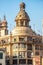 18/11/2018 Cairo, Egypt, overlooking a historic building in an abandoned state in a traditional English architectural style in the