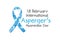 18 February World Aspergers awareness day banner. Symbol of autism. Design template for background, card, print, poster