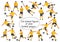 18 figures of asian football players and goalkeepers in motion jumping, running, kicking the ball, standing in goal in yellow